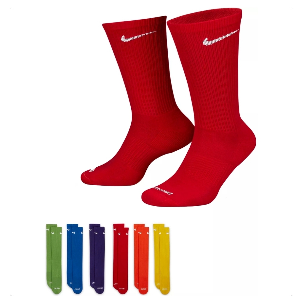 NWT UNISEX Nike 6 pack Cushioned Crew Socks